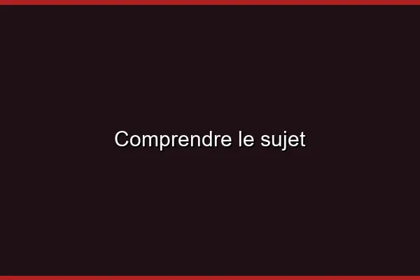 Comprendre le sujet