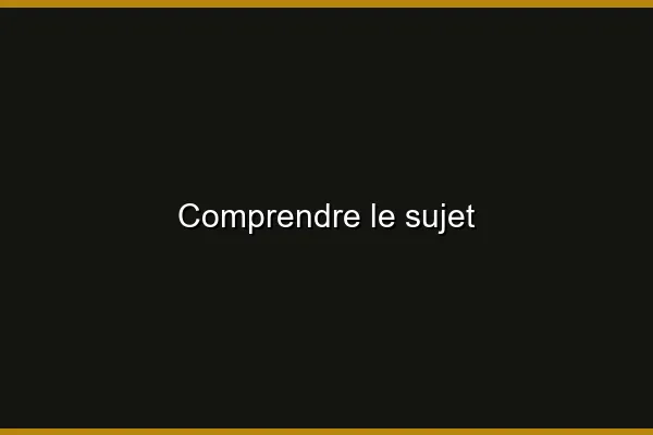 Comprendre le sujet