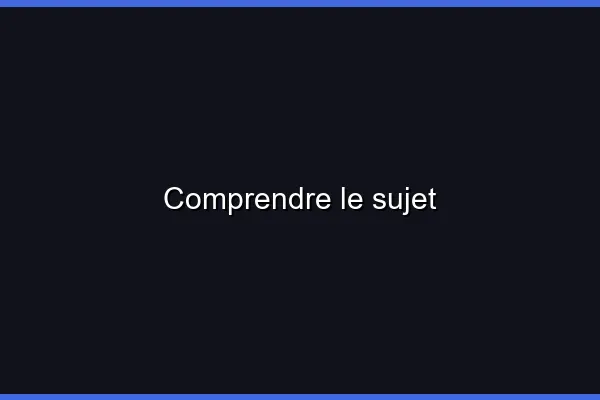 Comprendre le sujet